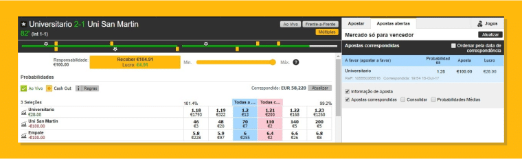 Como é feito o Cashout na Betfair