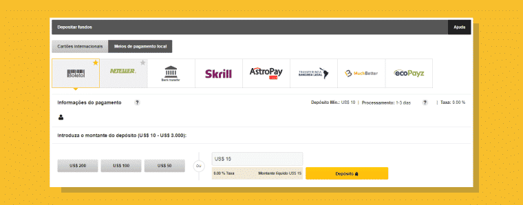 Como depositar na Betfair?