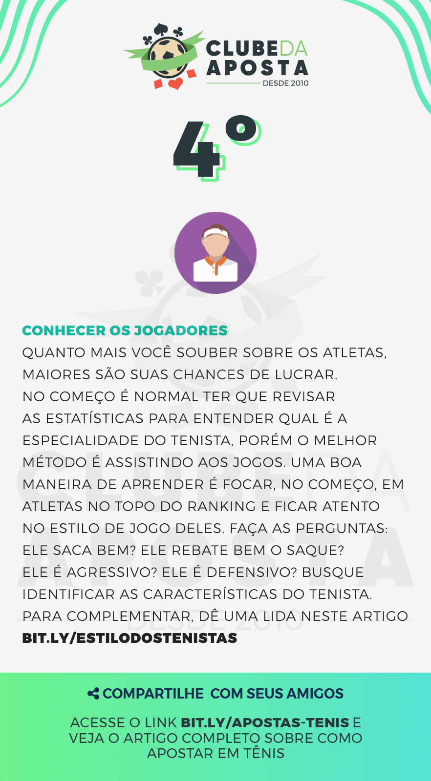 Quais os tipos de apostas no tênis?