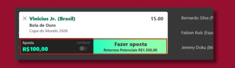 Aposta Vini Jr Bola De Ouro Bet365 764x223 Png