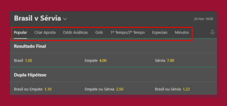 Filtros Entre Diferentes Mercados Plataforma 1