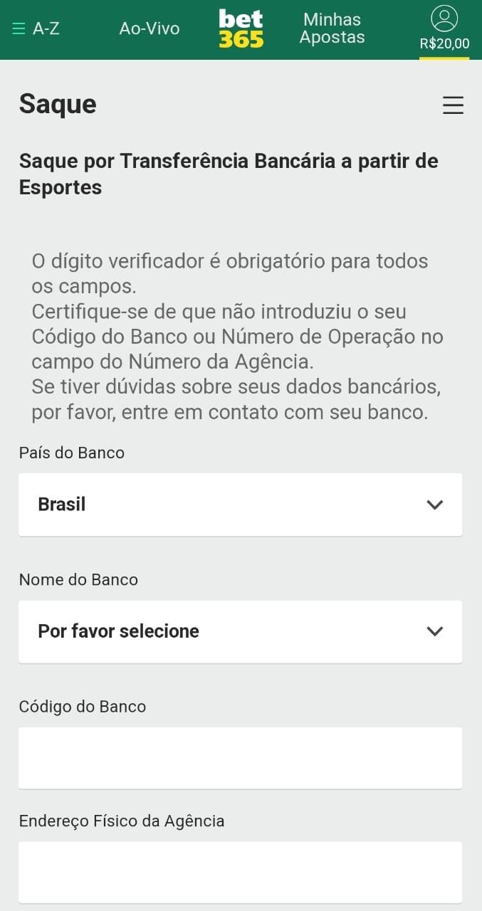 bet365 minimo de saque